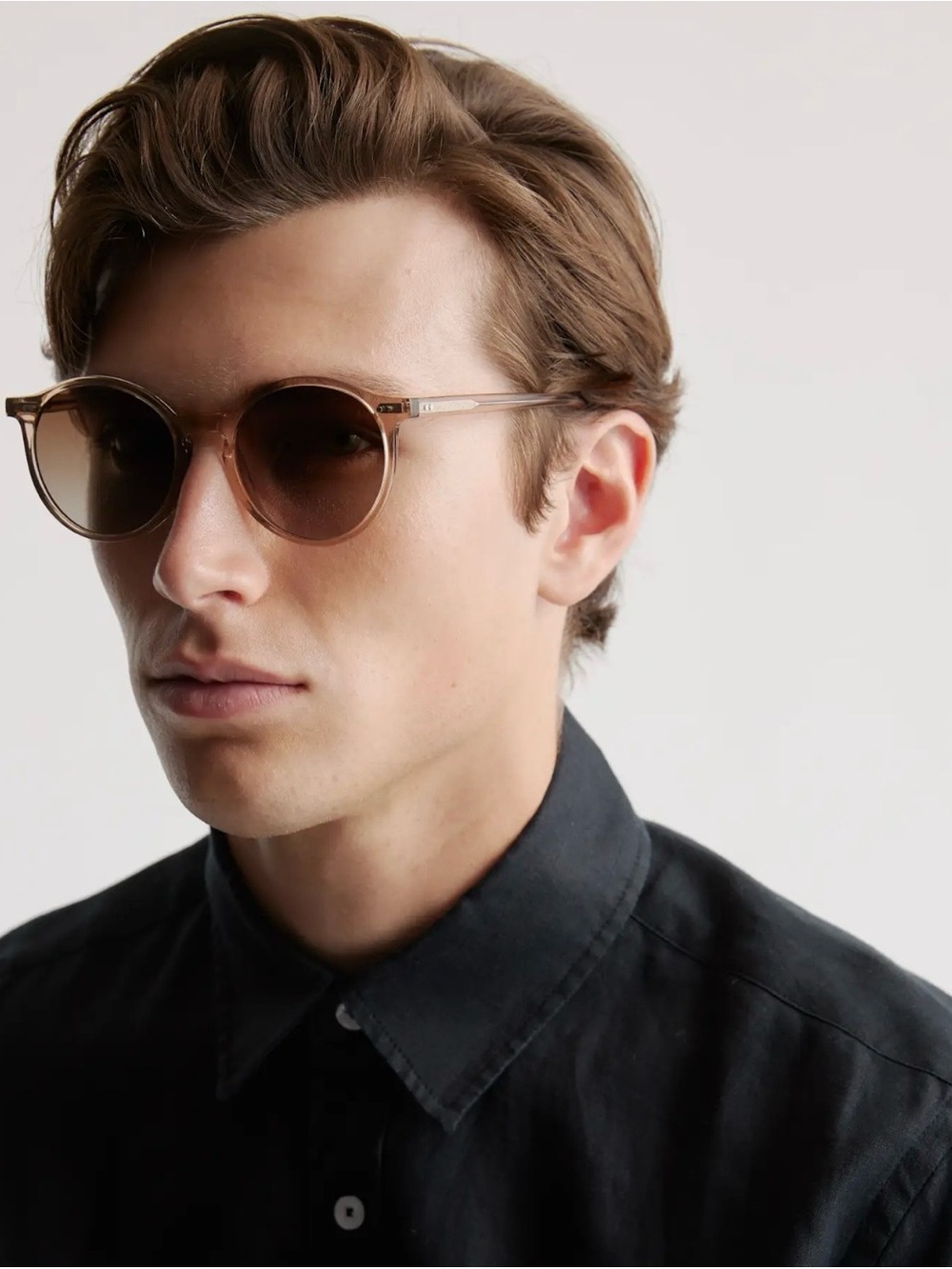 Quince Brixton Polarized Acetate Sunglasses Clear Taupe Brown Lenses Unisex Min - Picture 12 of 12